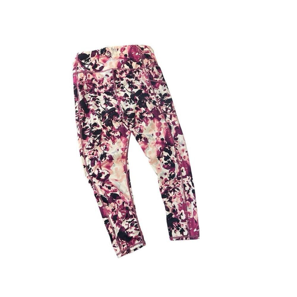 Gaiam Yoga Set Leggings and Exercise Top Multicolor Pre-owned Size Small EUC - Picture 3 of 13